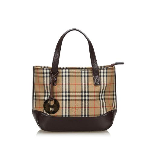 Burberry Haymarket Check Satchel