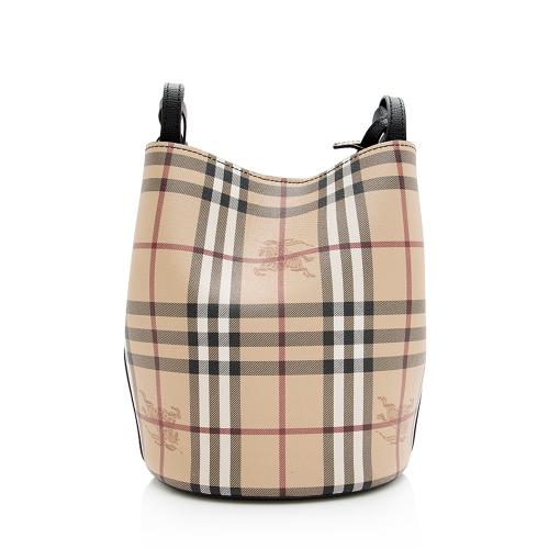 Burberry Haymarket Check Lorne Bucket Bag