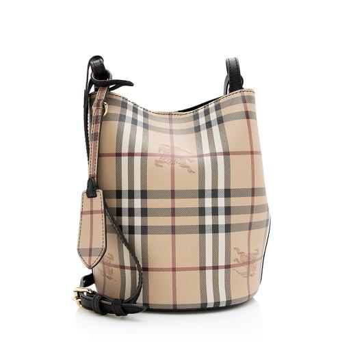 Burberry Haymarket Check Lorne Bucket Bag