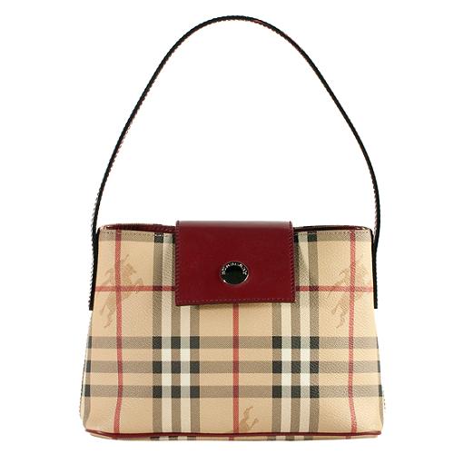 Burberry Haymarket Check Shoulder Handbag