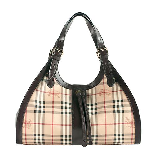 Burberry Haymarket Check Shoulder Handbag