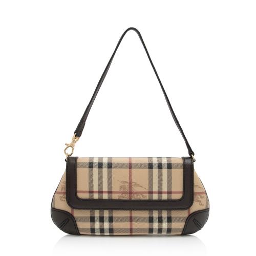 Burberry Haymarket Check Small Flap Shoulder Bag