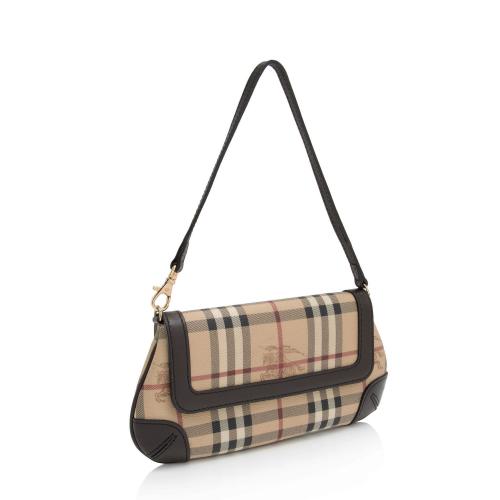 Burberry Haymarket Check Small Flap Shoulder Bag