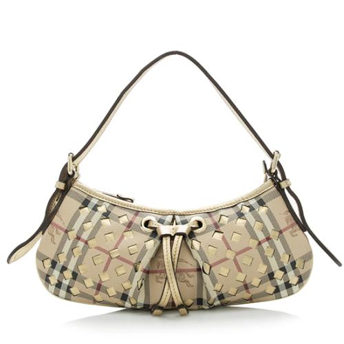 Burberry Haymarket Cut Out Sling Shoulder Bag