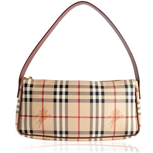 Burberry Haymarket Small Shoulder Handbag