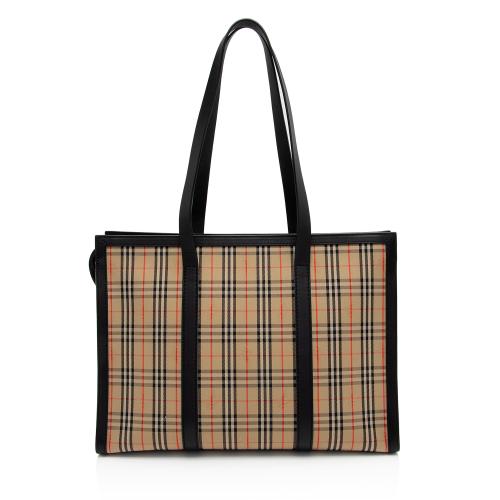 Burberry Vintage Check 1983 Link Zip Tote