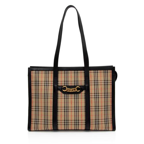 Burberry Vintage Check 1983 Link Zip Tote