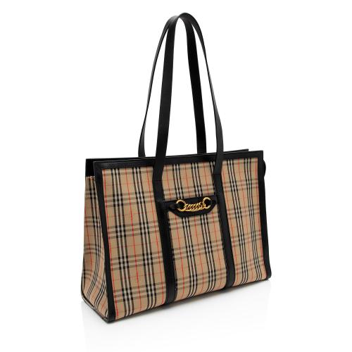 Burberry Vintage Check 1983 Link Zip Tote