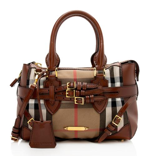 Burberry House Check Bridle Gladstone Satchel