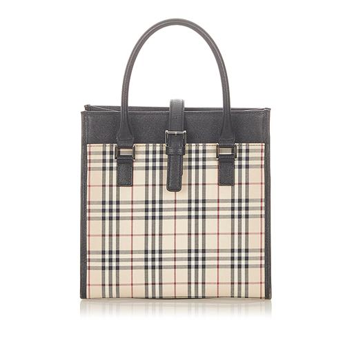 Burberry House Check Canvas Handbag