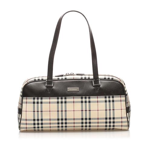 Burberry House Check Canvas Shoulder Bag