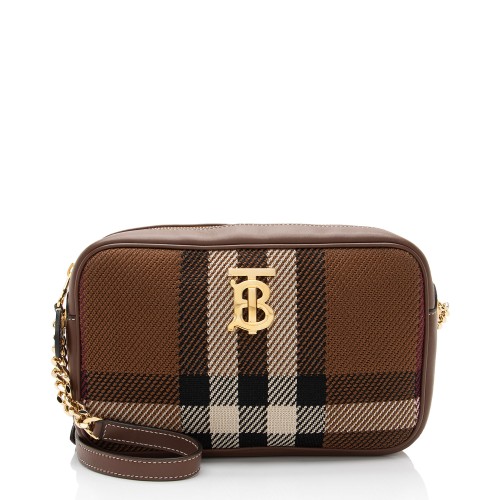 Burberry Knit Check TB Lola Small Camera Bag