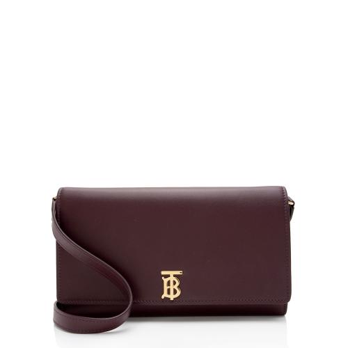 Burberry Leather Hannah Wallet on Strap