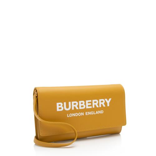 Burberry Leather Hazelmere Wallet on Strap