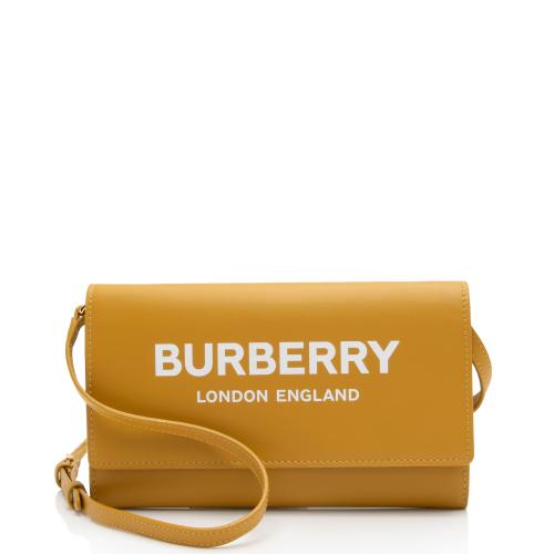 Burberry Leather Hazelmere Wallet on Strap