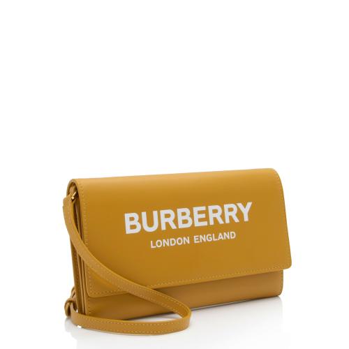 Burberry Leather Hazelmere Wallet on Strap