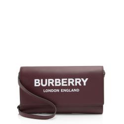 Burberry Leather Hazelmere Wallet on Strap