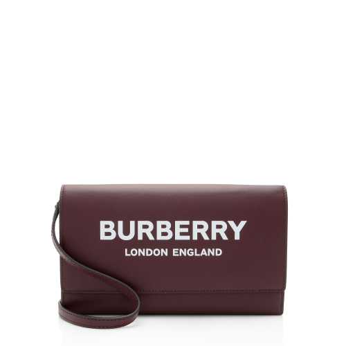 Burberry Leather Hazelmere Wallet on Strap