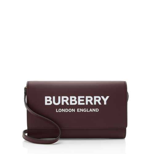 Burberry Leather Hazelmere Wallet on Strap