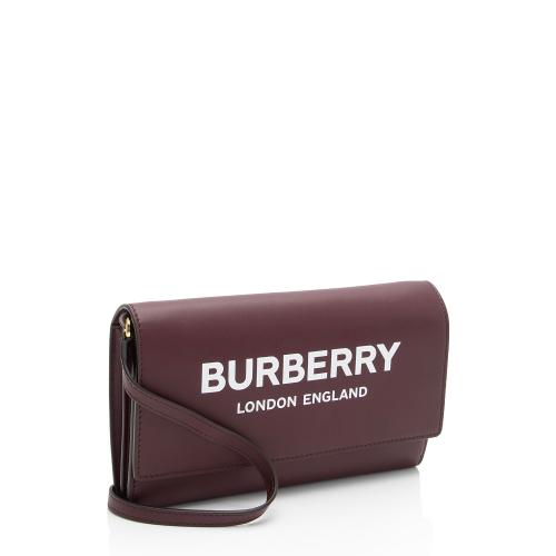 Burberry Leather Hazelmere Wallet on Strap