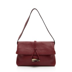 Burberry Leather Horn Toggle Shoulder Bag