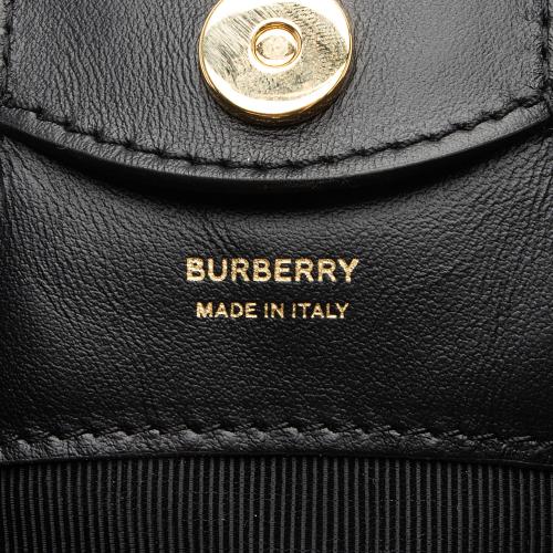 Burberry Leather Peony Drawstring Bucket Bag