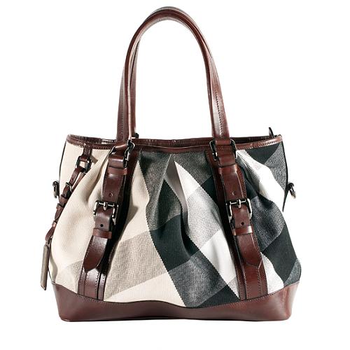 Burberry Mega Check Lowry Large Tote