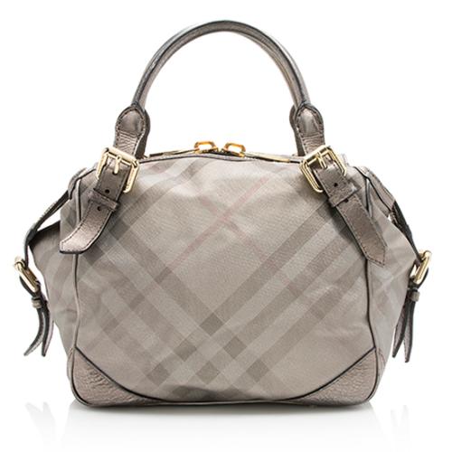 Burberry Metallic Check Oakford Medium Satchel