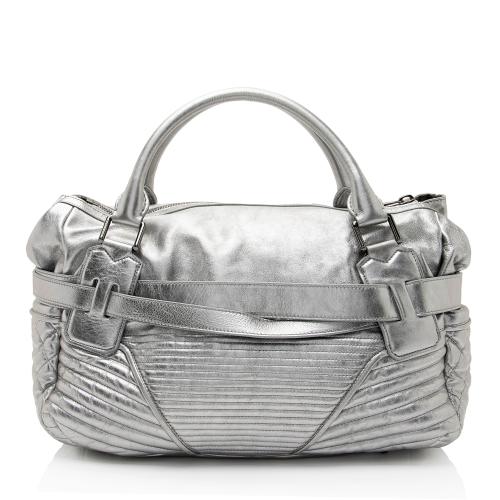 Burberry Metallic Patent Leather Winniford Satchel