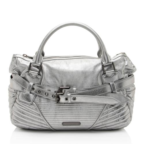 Burberry Metallic Patent Leather Winniford Satchel