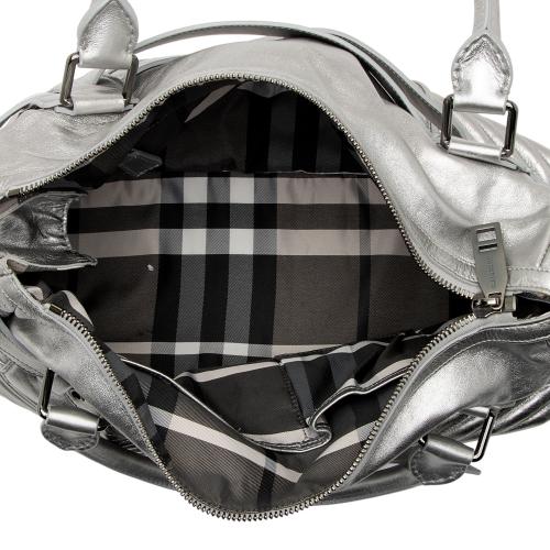 Burberry Metallic Patent Leather Winniford Satchel