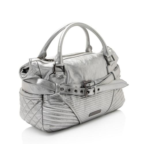 Burberry Metallic Patent Leather Winniford Satchel