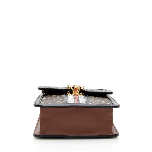 Burberry E-Canvas TB Monogram Stripe Mini Messenger