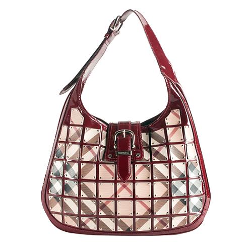 Burberry Nova Check Armour Hobo Handbag