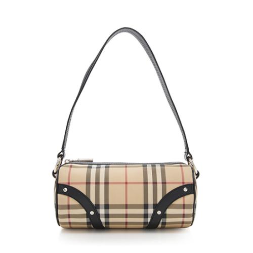 Burberry Nova Check Barrel Shoulder Bag