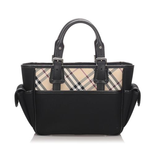 Burberry Nova Check Canvas Handbag