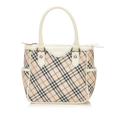 Burberry Nova Check Canvas Handbag