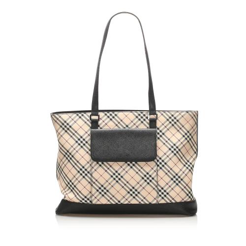 Burberry Nova Check Canvas Tote Bag