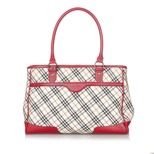 Burberry Nova Check Canvas Tote Bag