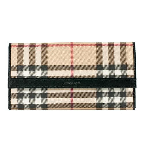 Burberry Nova Check Checkbook Wallet