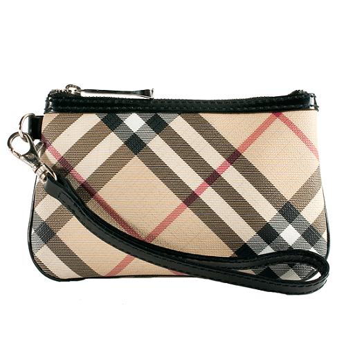 Burberry Nova Check Flat Wristlet