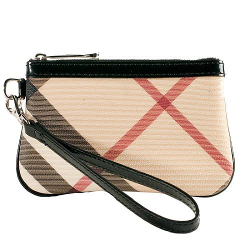 Burberry Nova Check Flat Wristlet