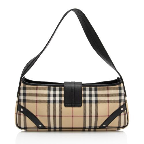 Burberry Nova Check Baguette Shoulder Bag