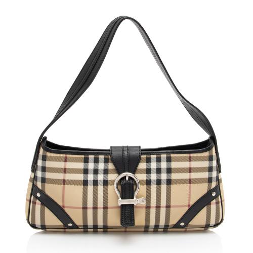 Burberry Nova Check Baguette Shoulder Bag