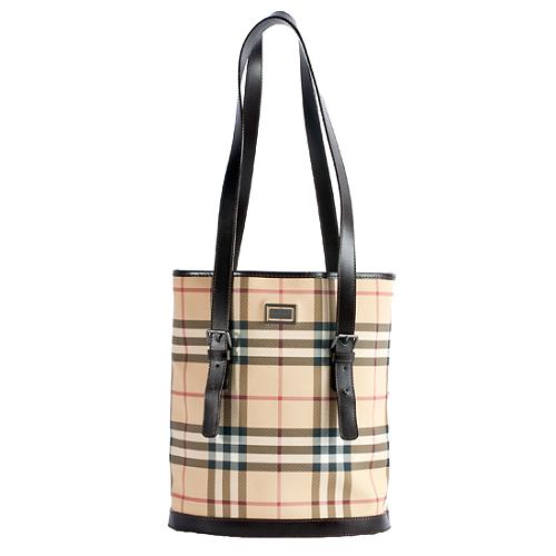 Burberry Nova Check Small Bucket Tote