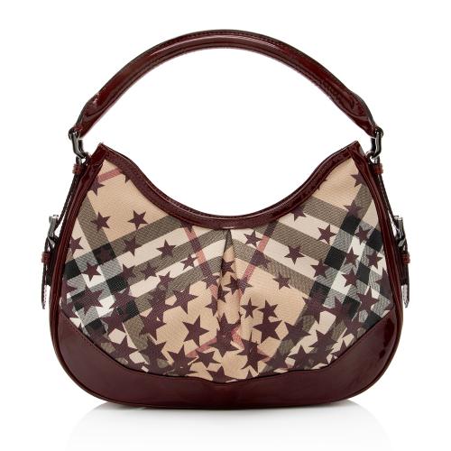 Burberry Nova Check Stars Small Hernville Hobo