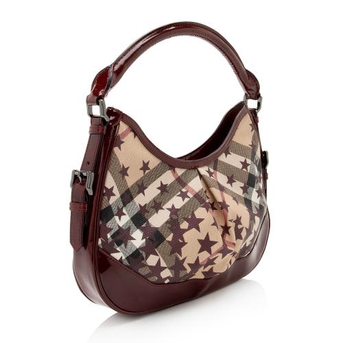 Burberry Nova Check Stars Small Hernville Hobo