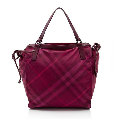 Burberry Nylon Check Buckleigh Packable Small Tote Burberry Handbags Bag Borrow or Steal