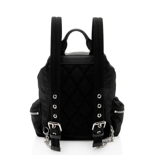 Burberry Nylon Leather Medium Rucksack Backpack