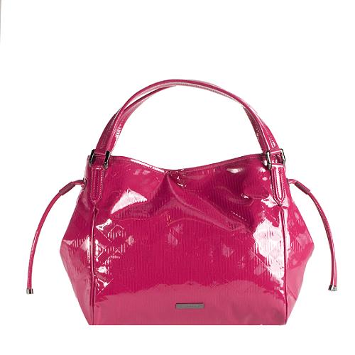 Burberry Patent Leather Bilmore Shoulder Bag